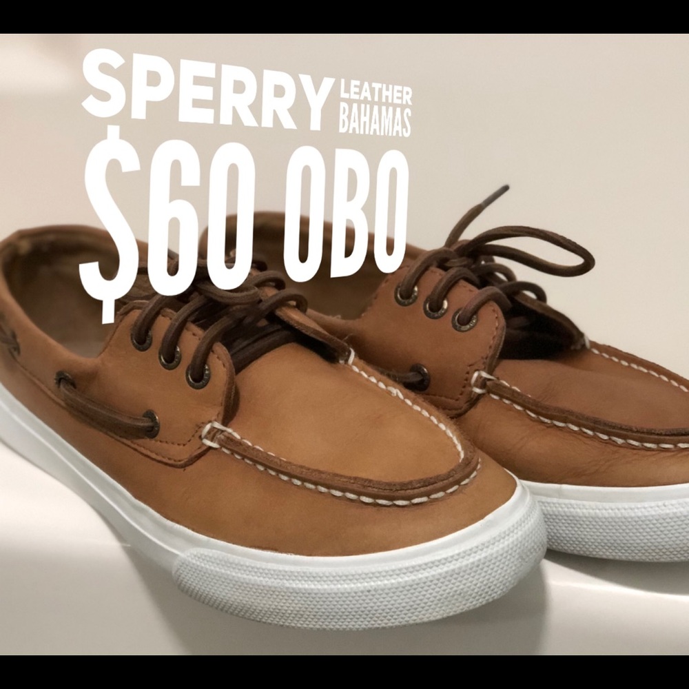 Sherry leather bahama leather boat shoes